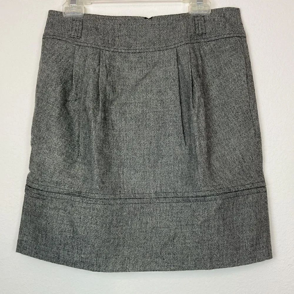 Anthropologie tweed pleated skirt w/pockets NWOT lined